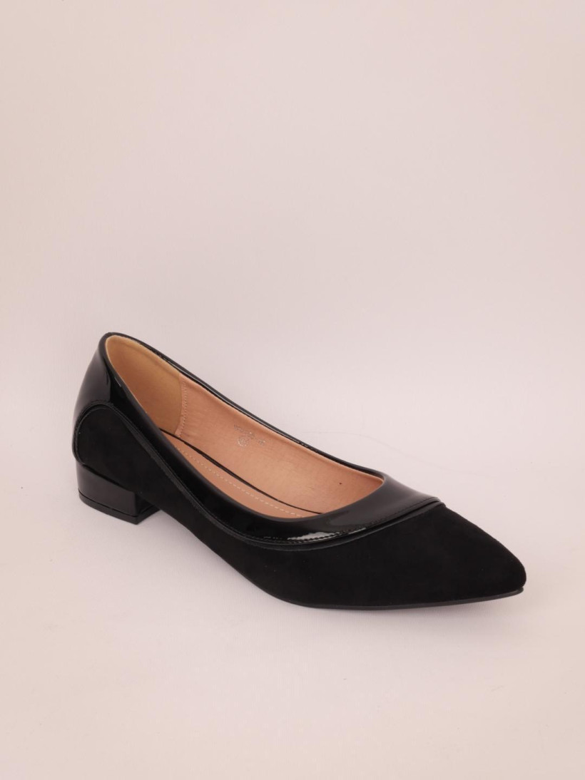 XL BALERINA cink me dmu250-15 black nadwymiary damskie czarna balerina łączona