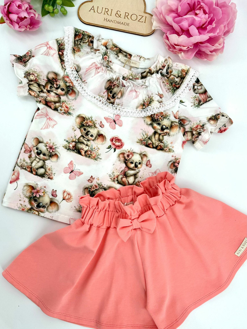 SPÓDNICO- SPODENKI KORAL  AURI&ROZI