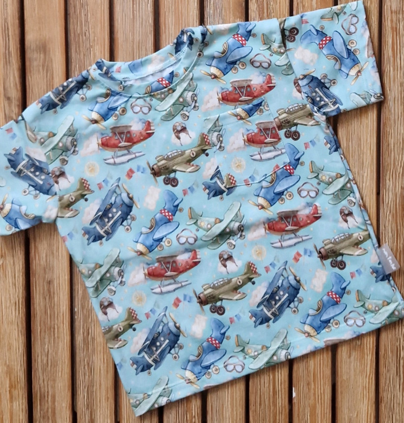 T-SHIRT SAMOLOTY MAM TEN LUZ