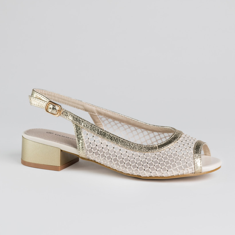 WYPRZEDAŻ Sandały damskie eleganckie GOODIN GD-FL1405 skóra lekkie klasyk