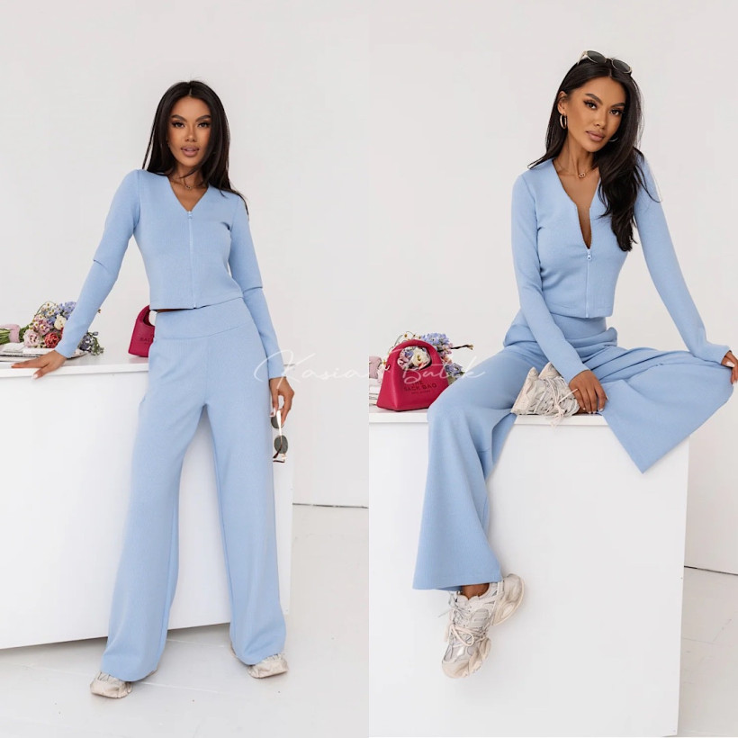 Komplet Wiskozowy Willow Niebieski