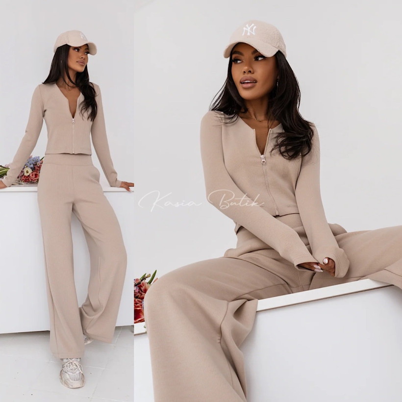 Komplet Wiskozowy Willow Beżowy