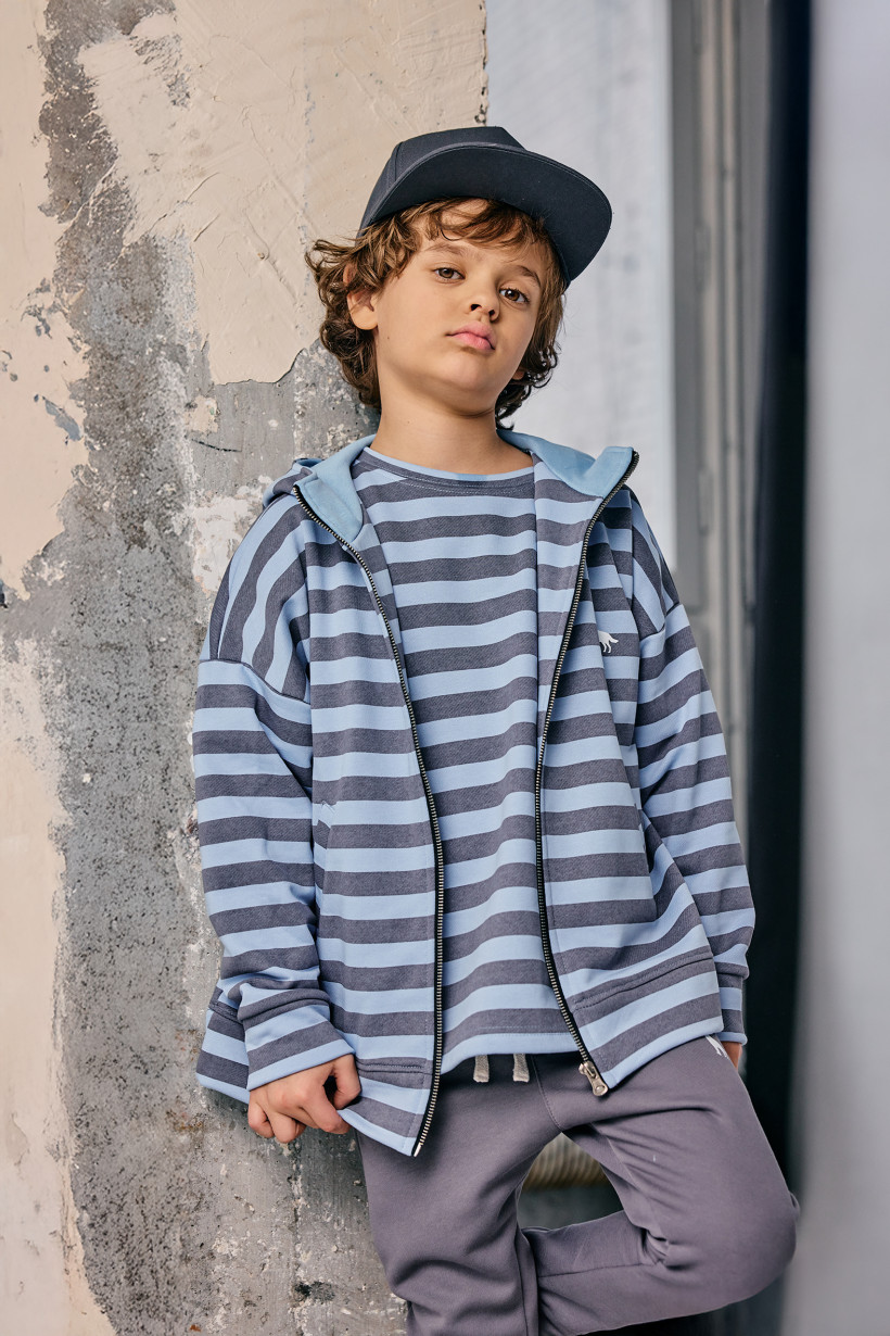 BLUZA  ROZPINANA NIEBIESKA W PASKI MASH MNIE