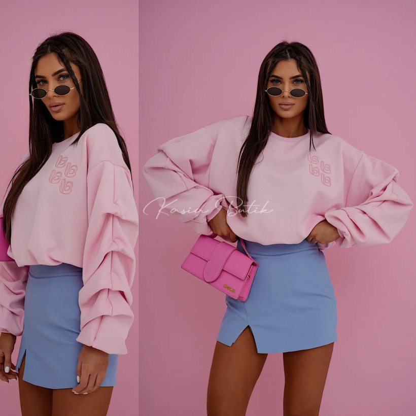 Bluza Bawełniana Remy Spring Cukierkowy Róż