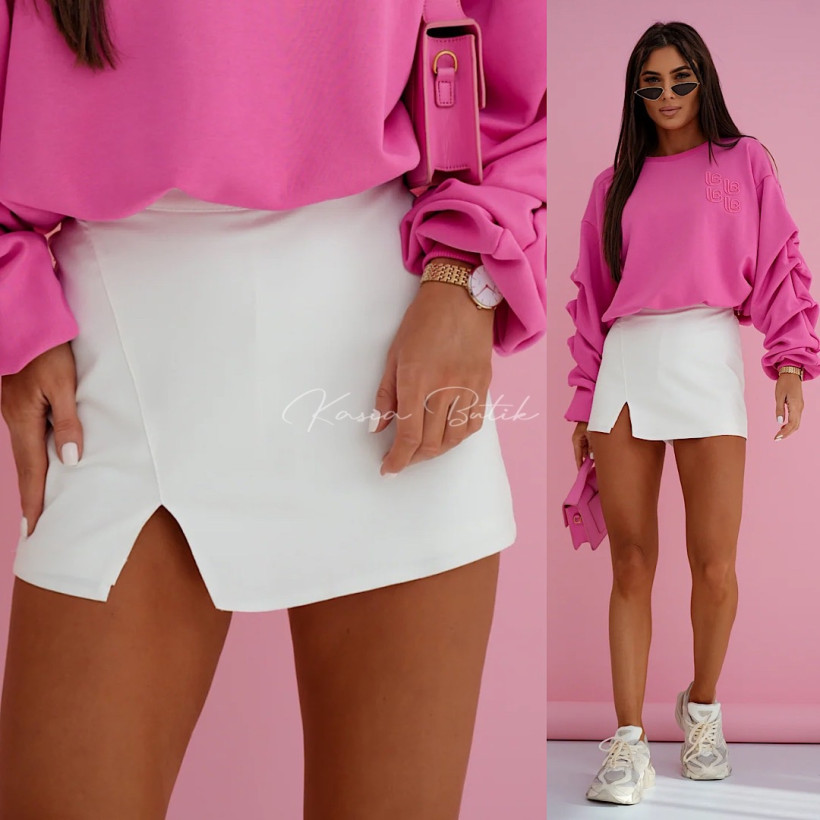 Spódnico-Szorty Bawełniane Mabel Białe