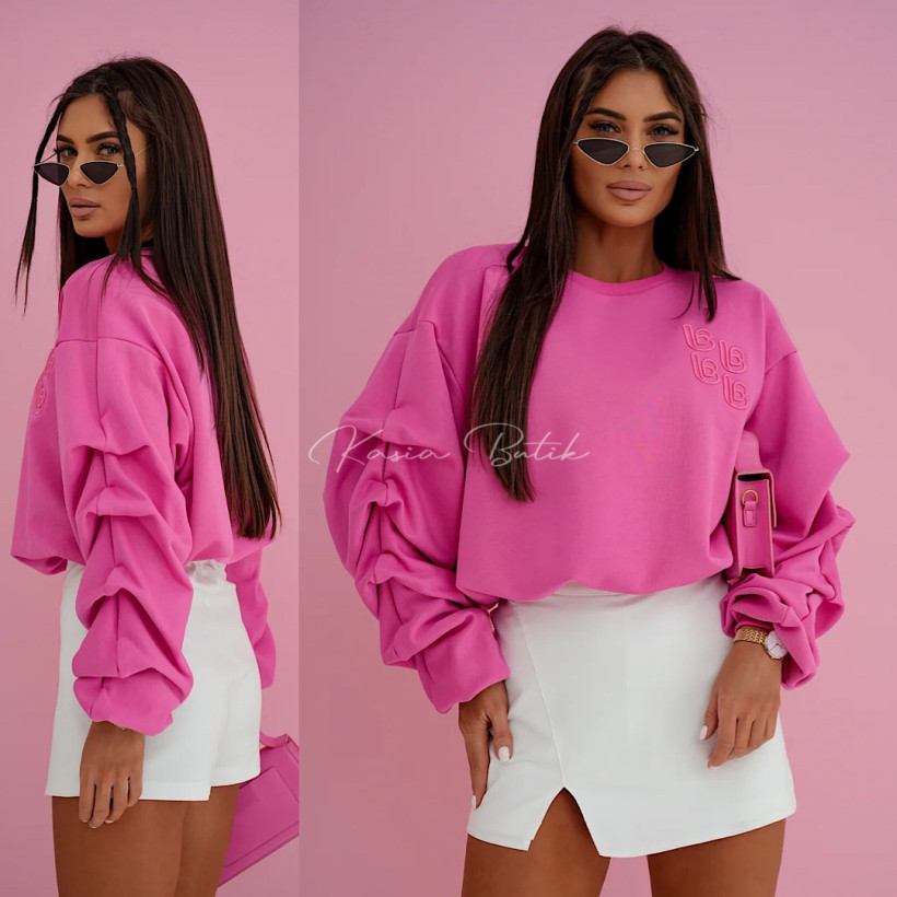 Bluza Bawełniana Remy Spring Fuksja