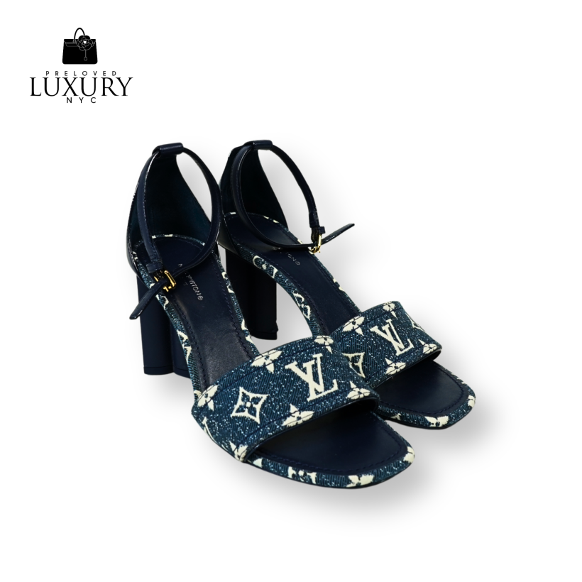 LOUIS VUITTON Denim Heels 
