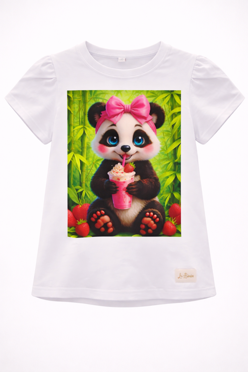 Bluzka La Binia motylek Panda deser biała