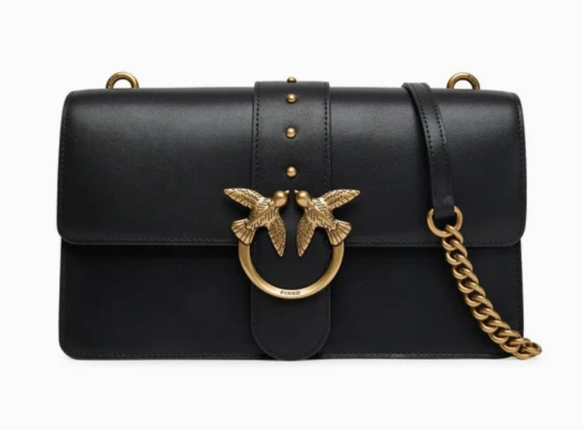 Torebka Pinko Love One Classic St.Cl. 105857 A0F1 Vitello Seta czarna