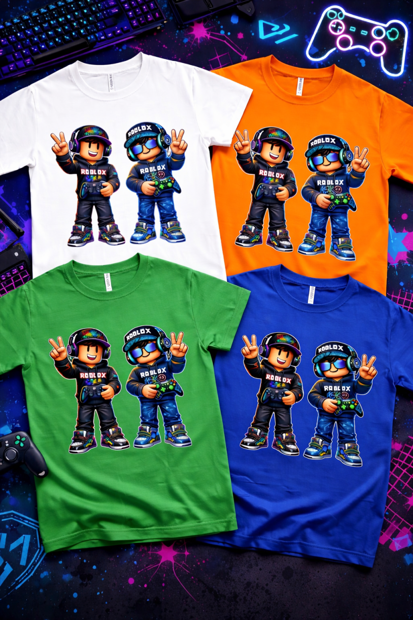 ZA T-shirt BIAŁY - roblox 2 ludziki