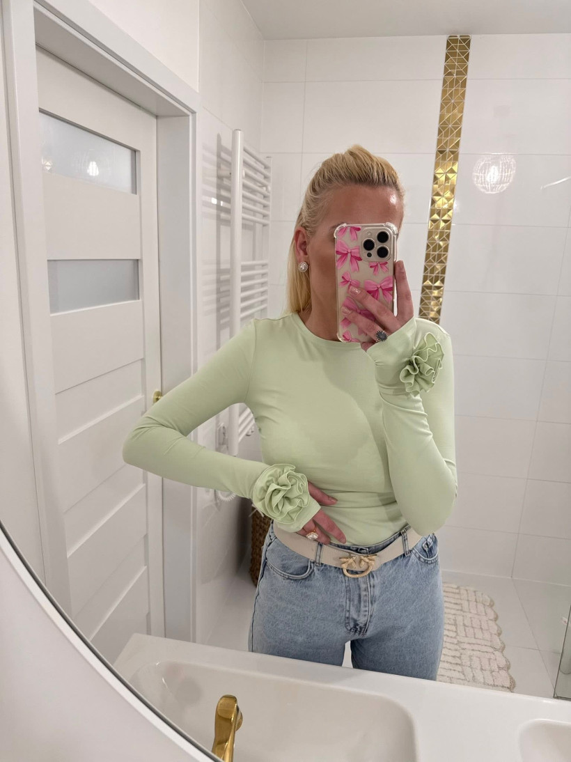 Bluzka Gold Lady  Rose - matcha jasna 