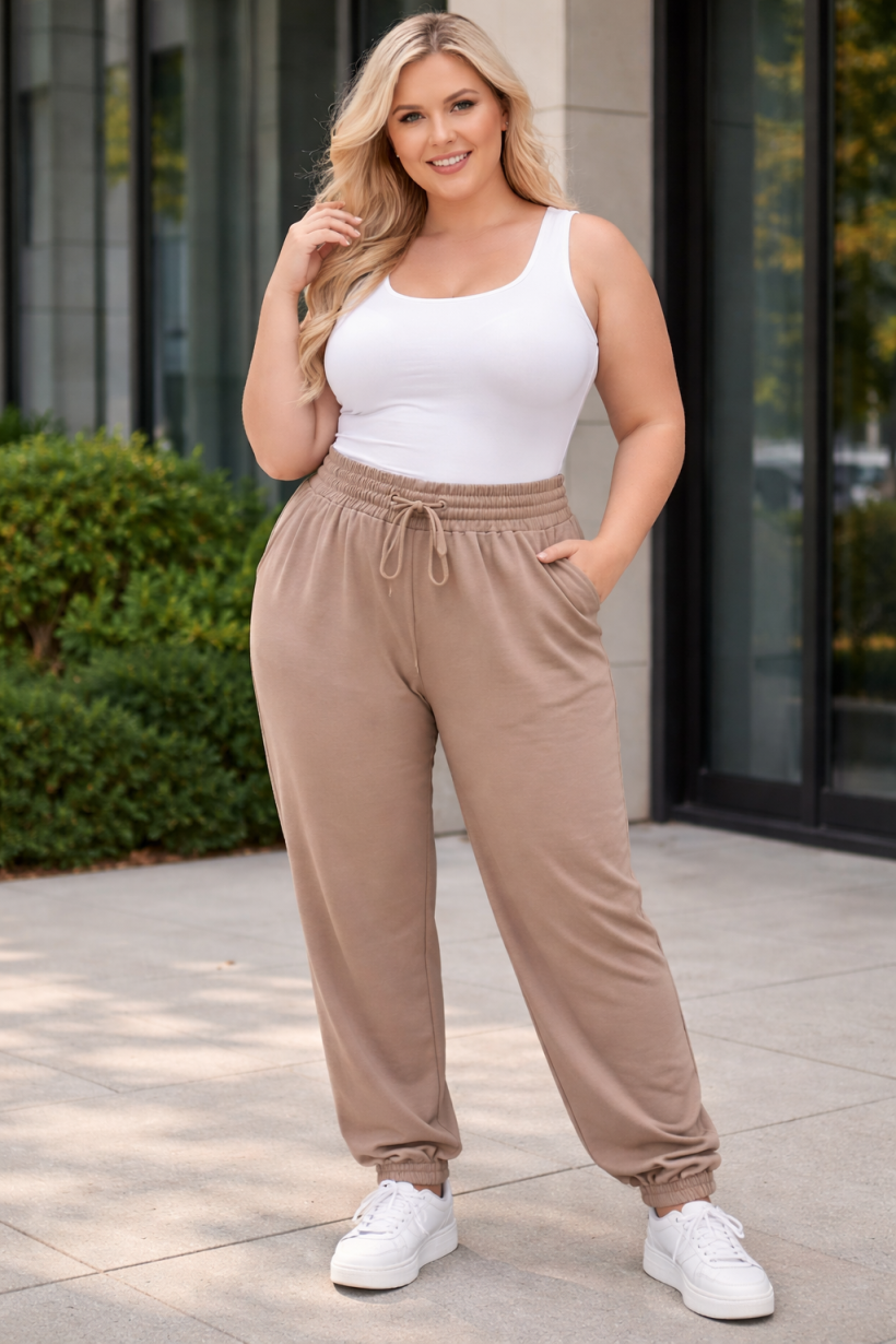 Spodnie dresowe ze ściągaczem big size kolory