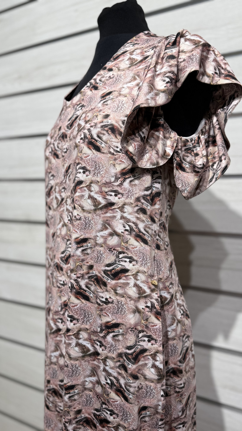  VESTIDO LEVE MANGA EM FOLHOS