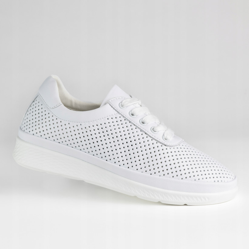 WYPRZEDAŻ Sneakersy damskie ażurowe PURLINA PD4158 skórzane platforma 
