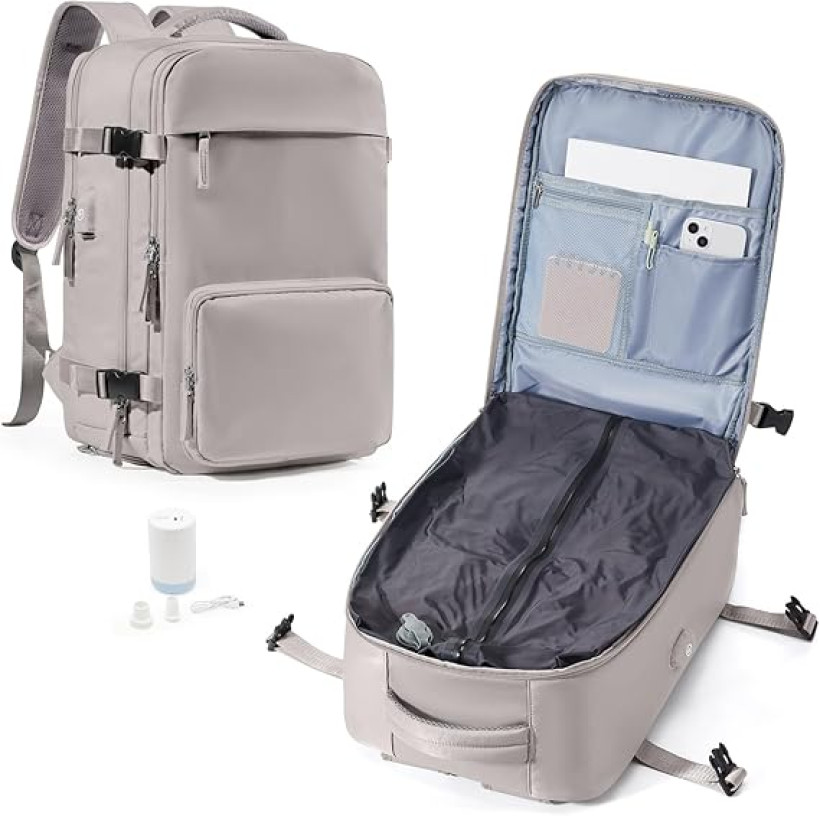 Plecak do samolotu z wbudowanym workiem próżniowym 