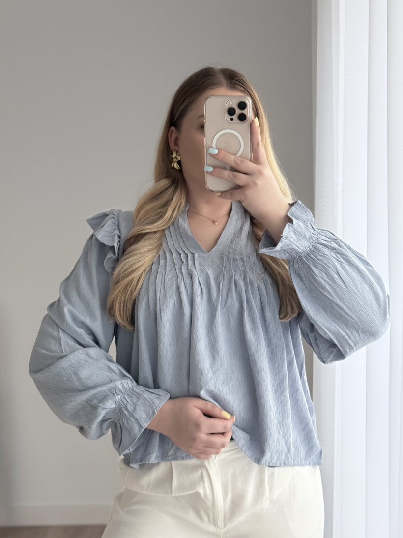 Niebieska bluzka boho | mbym | (S/M)