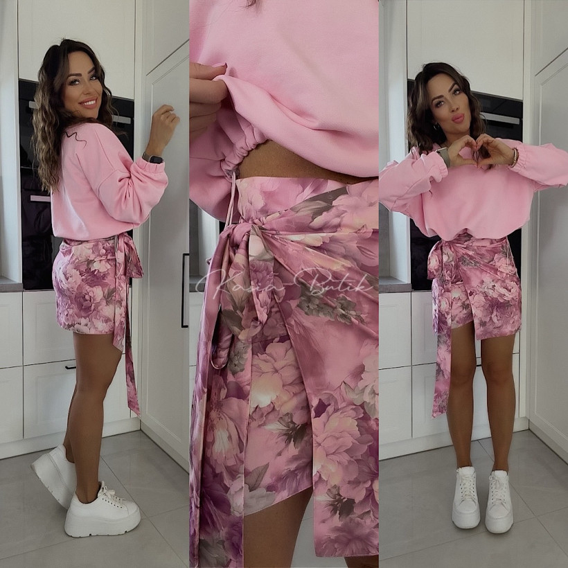 Spódniczka Wiskozowa Overlay By Mia Cukierkowo&Beżowa