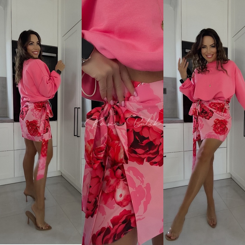 Spódniczka Wiskozowa Overlay By Mia Koralowo&Czerwona