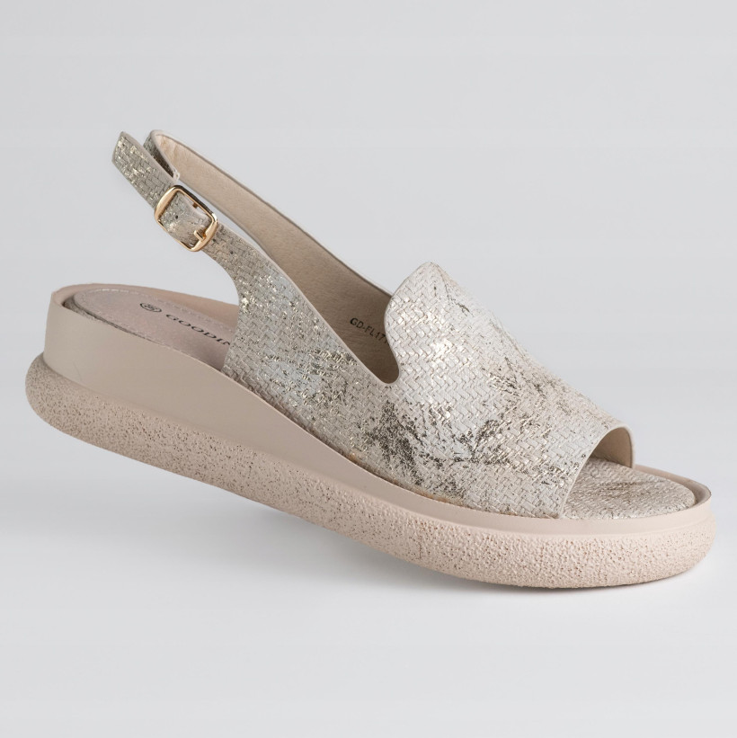 WYPRZEDAŻ Sandały damskie platforma GOODIN GD-FL1710 wkładka skóra