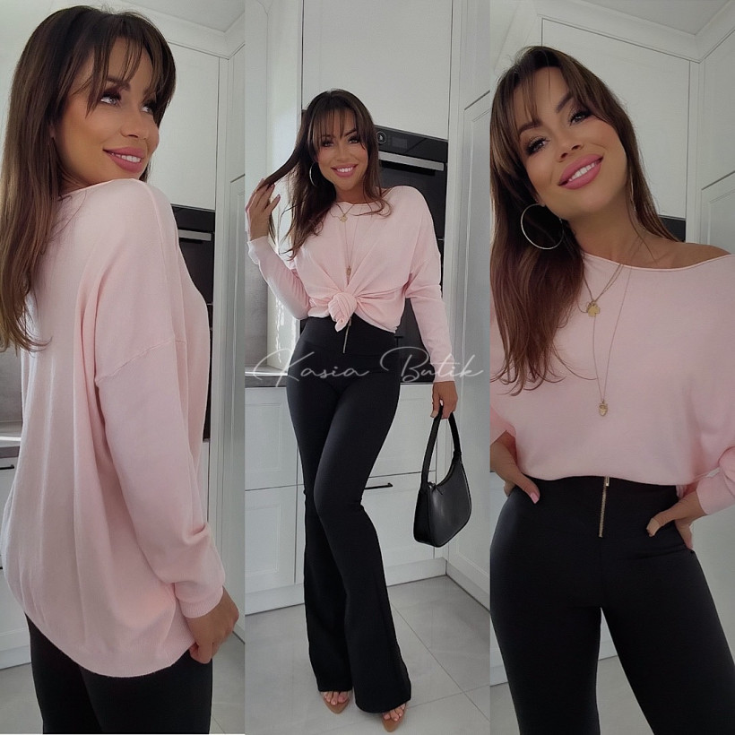 Sweterek Wiskozowy Hugo Classic Puder