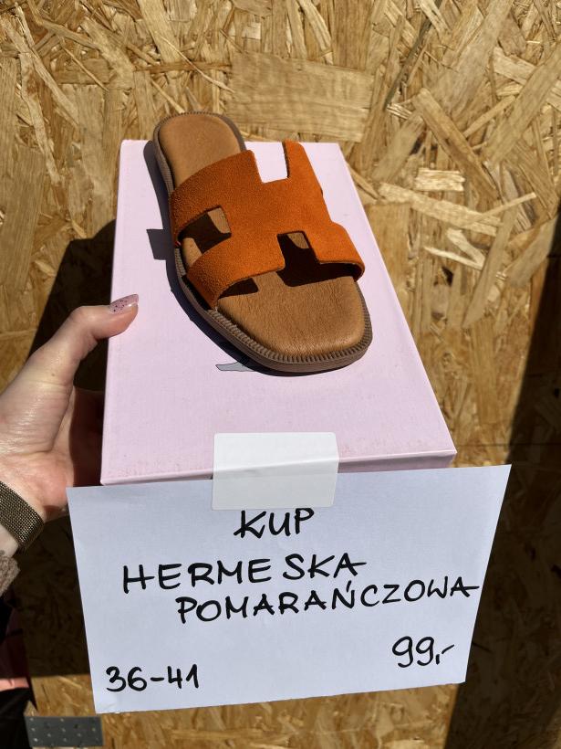 HERMESKA POMARAŃCZOWA 02 crosta orange klapek hermes skóra