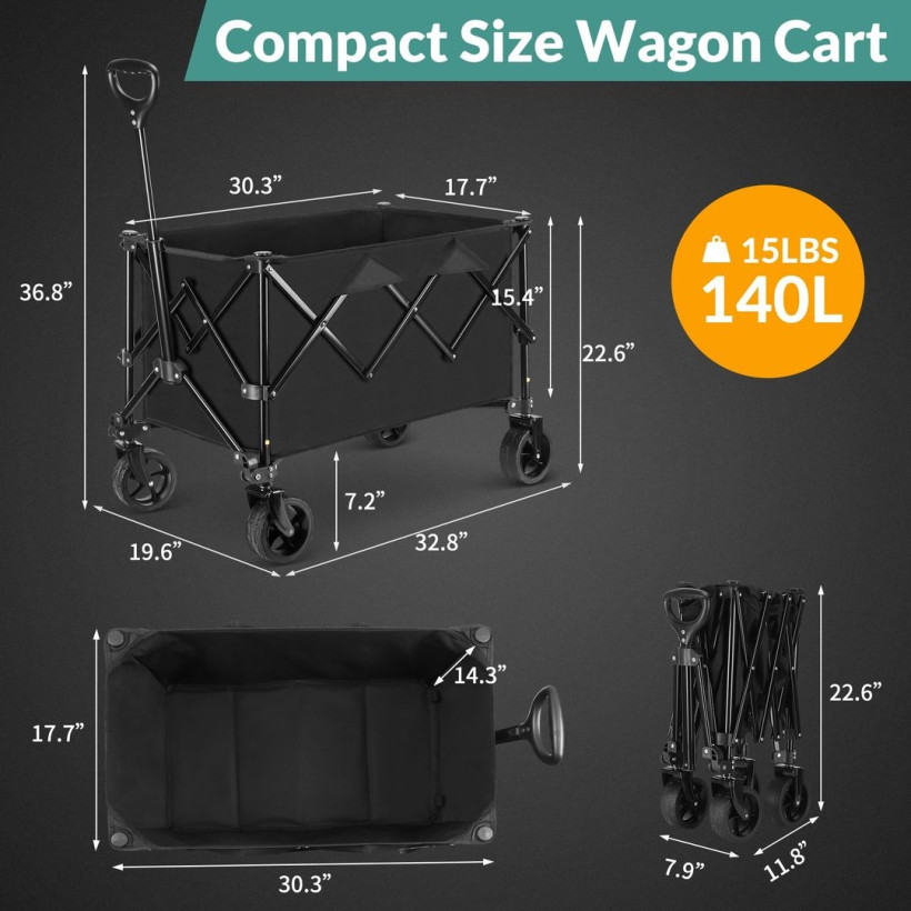 Składany wózek 140L 130KG