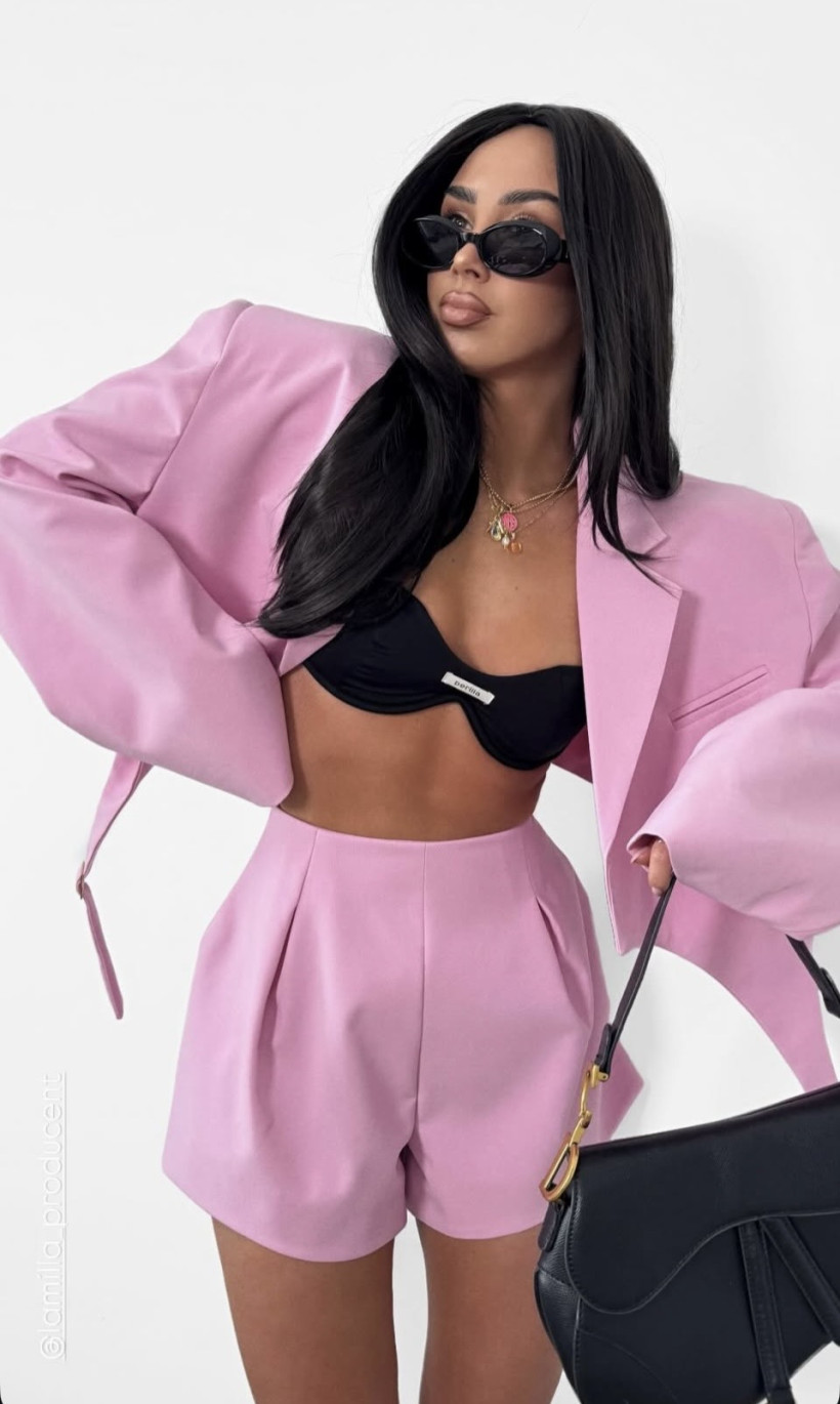 LA MILLA MARYNARKA KRÓTKA KLAMRY RÓŻ