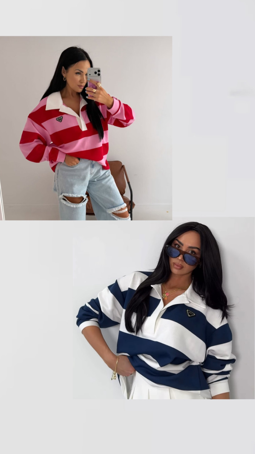 LA MILLA BLUZA KOŁNIERZ PASKI ALA PRADA KOLORY