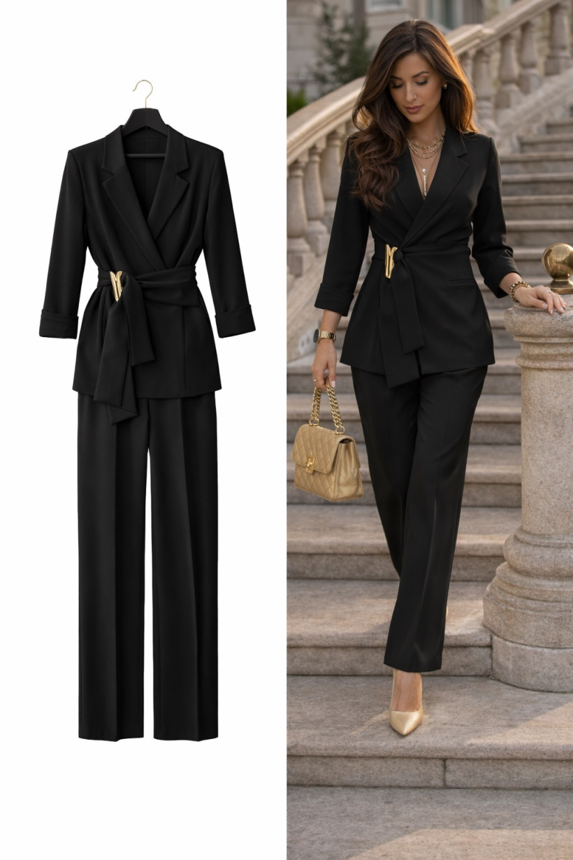 Komplet elegancki czarny