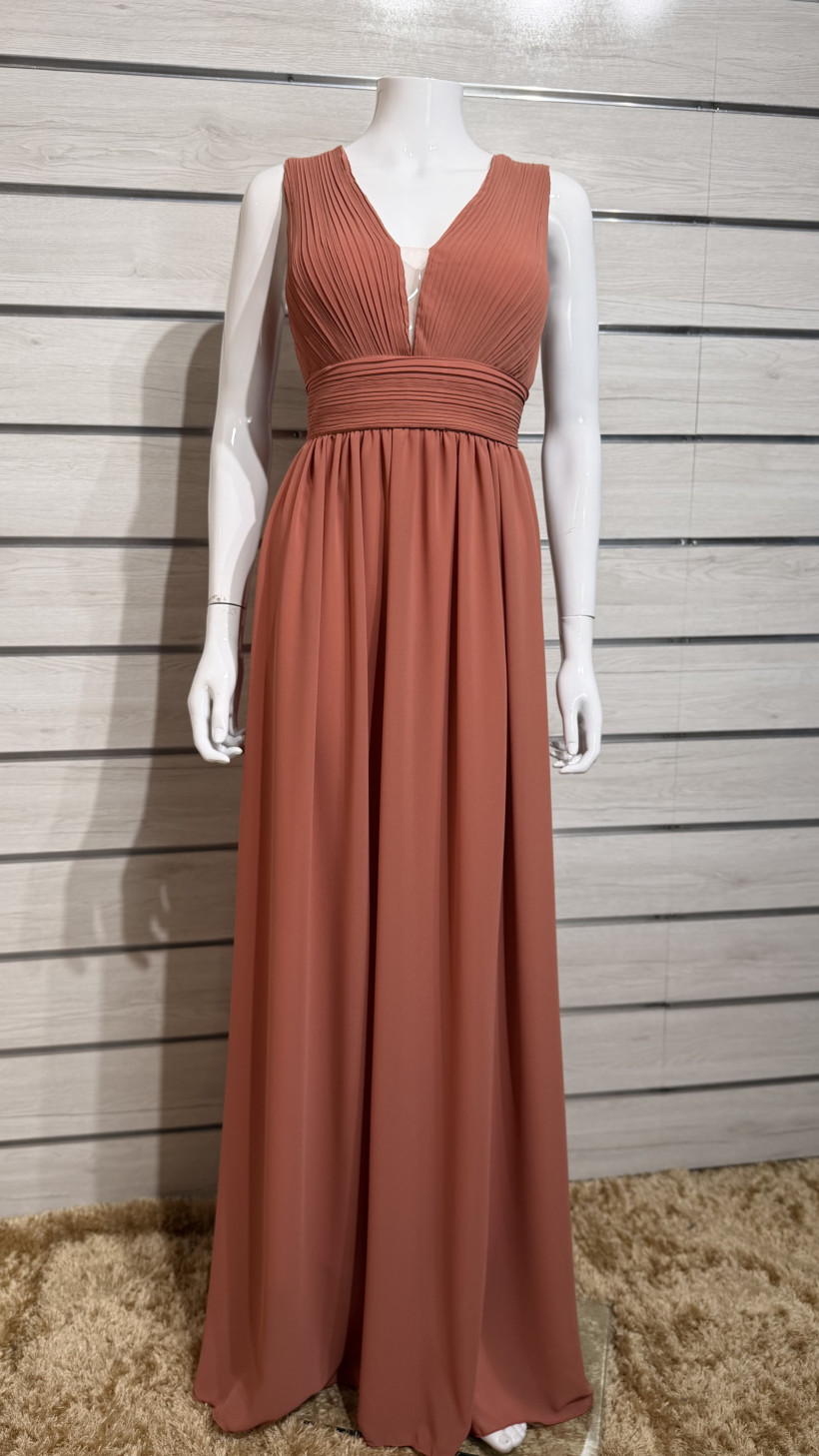 VESTIDO BUSTO PLISSADO