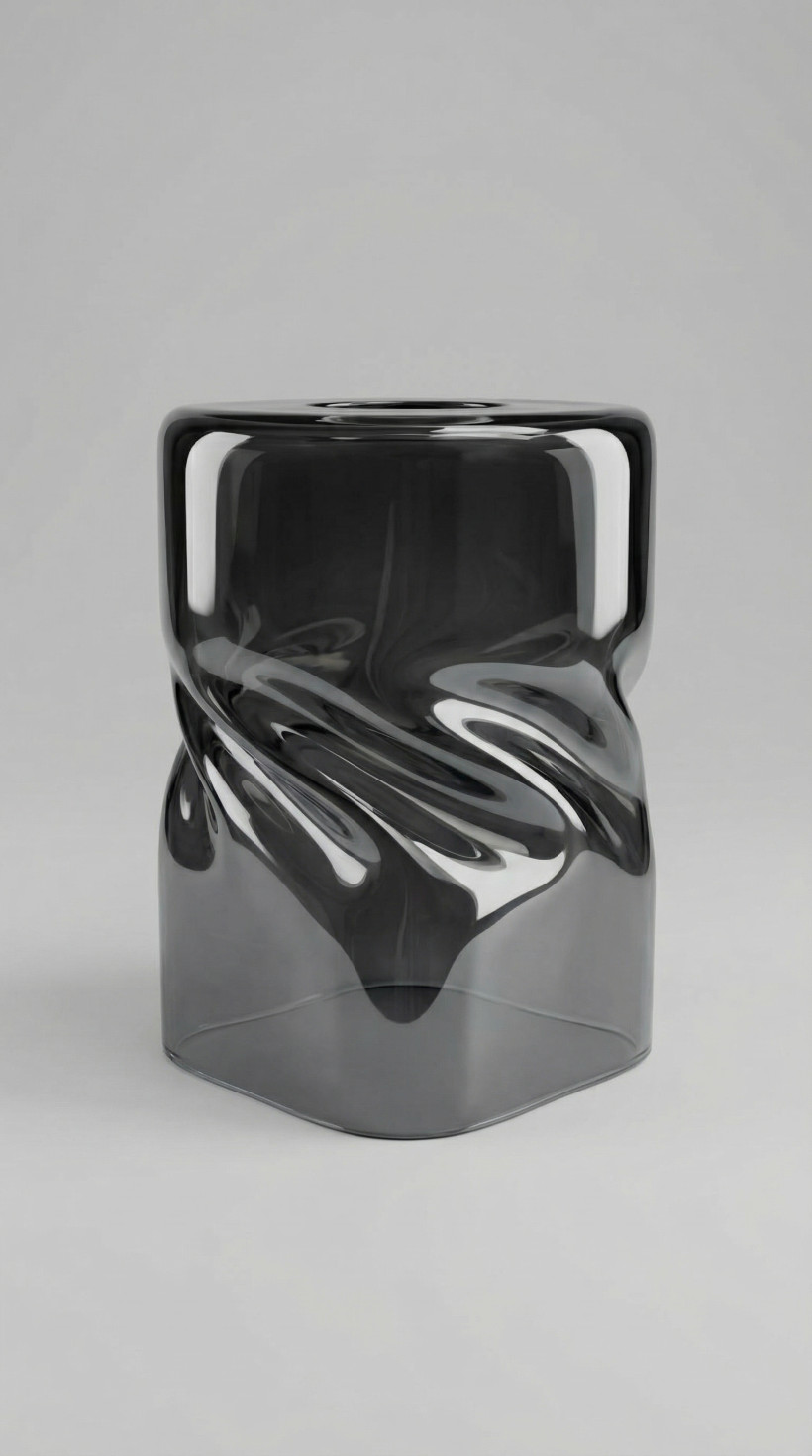 Klosz do żyrandoli lamp szklany grafit