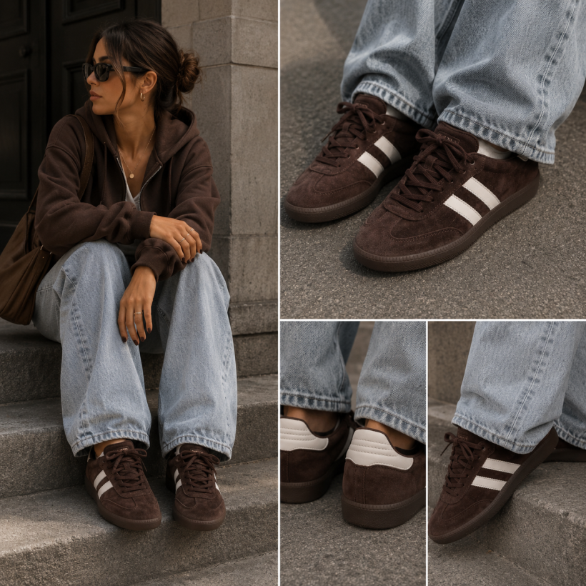 Sneakersy damskie sportowe skóra GOODIN GD-XF-227 zamsz casual 