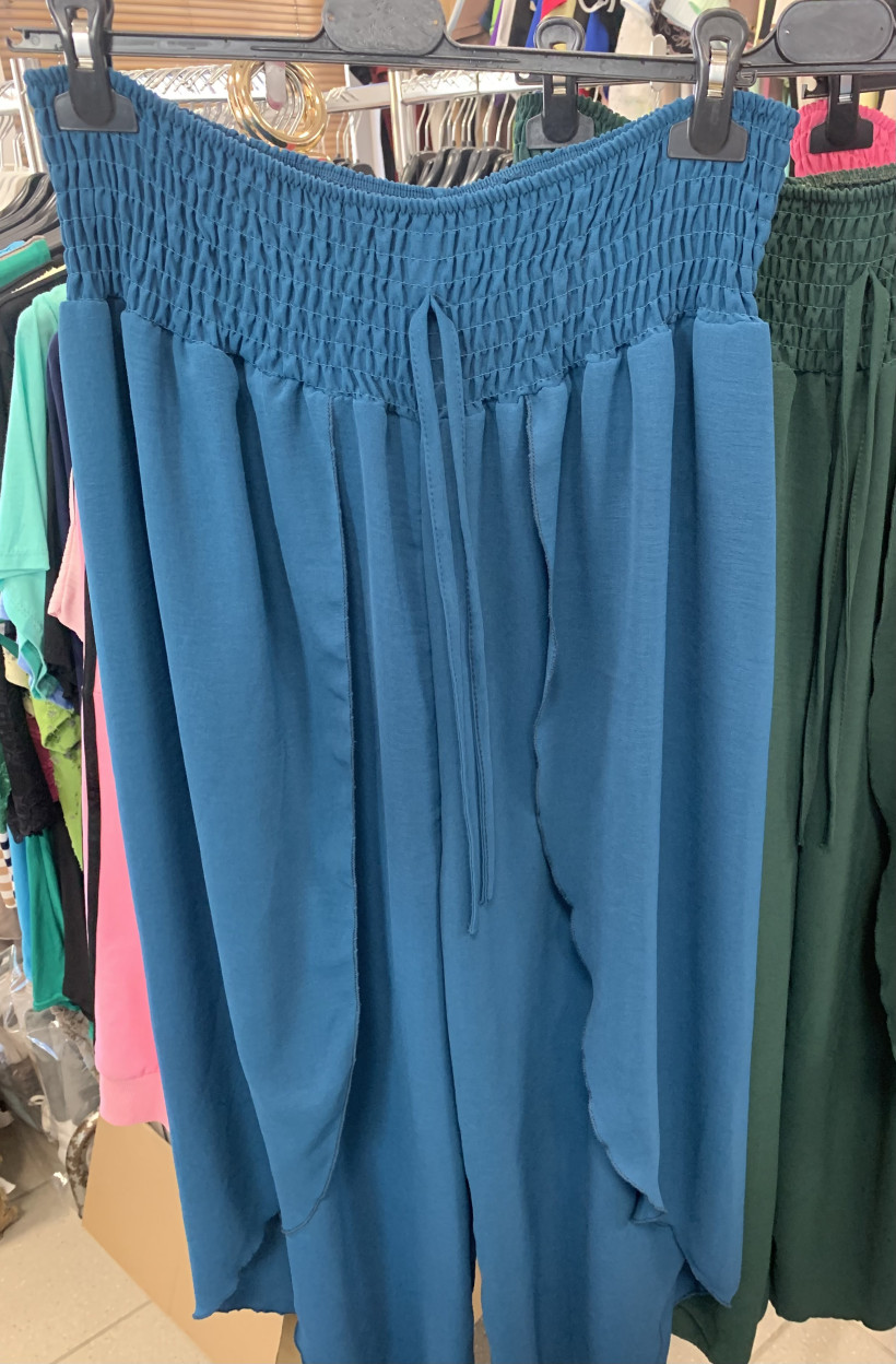 Italia nr.11 - Spodnie jednokolorowe alladynki - 661713 - morski