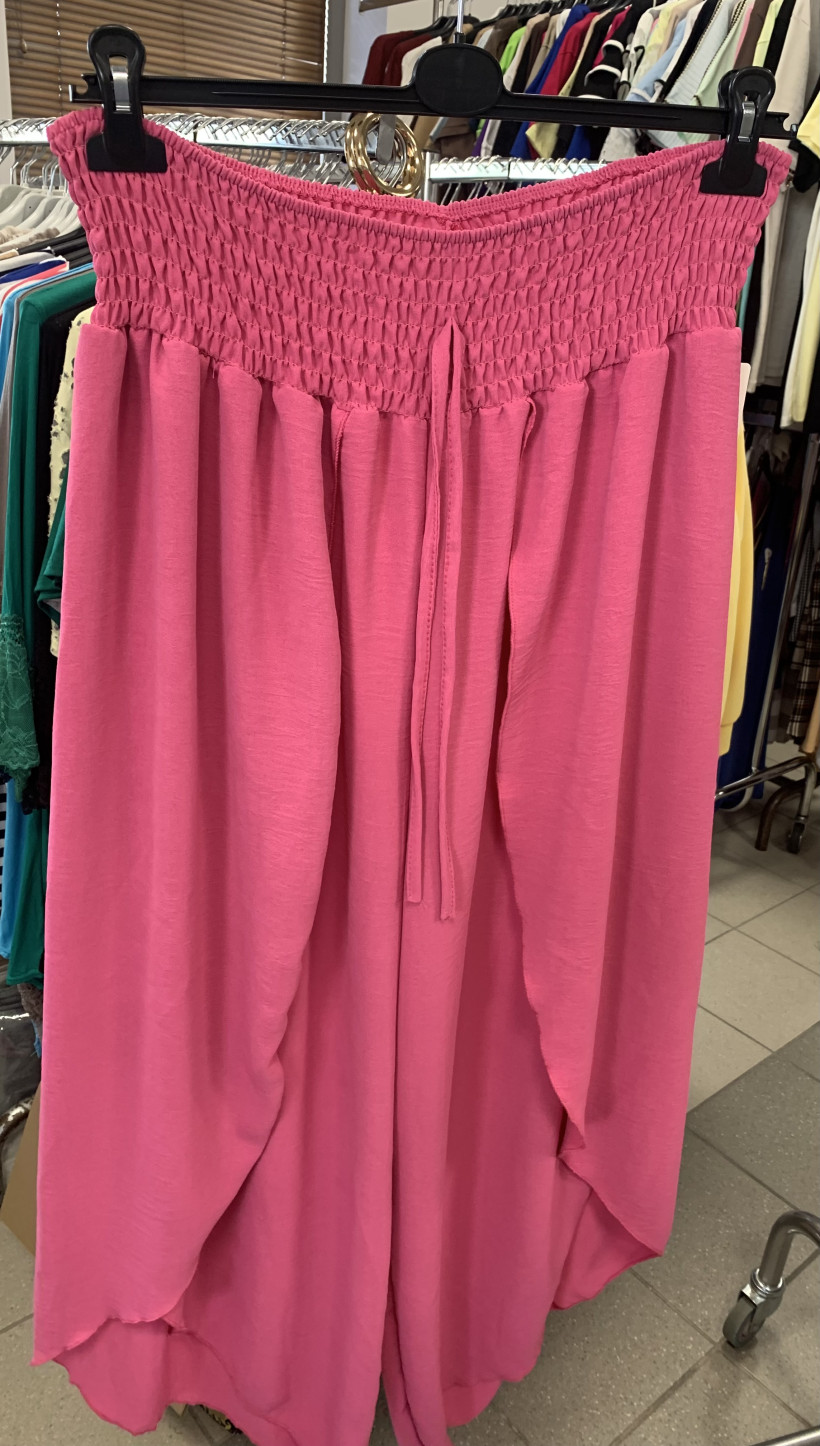 Italia nr.11 - Spodnie jednokolorowe alladynki - 661713 - różowe