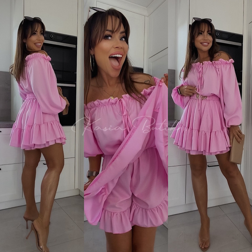 Kombinezon Wiskozowy Marbi Cukierkowy Róż