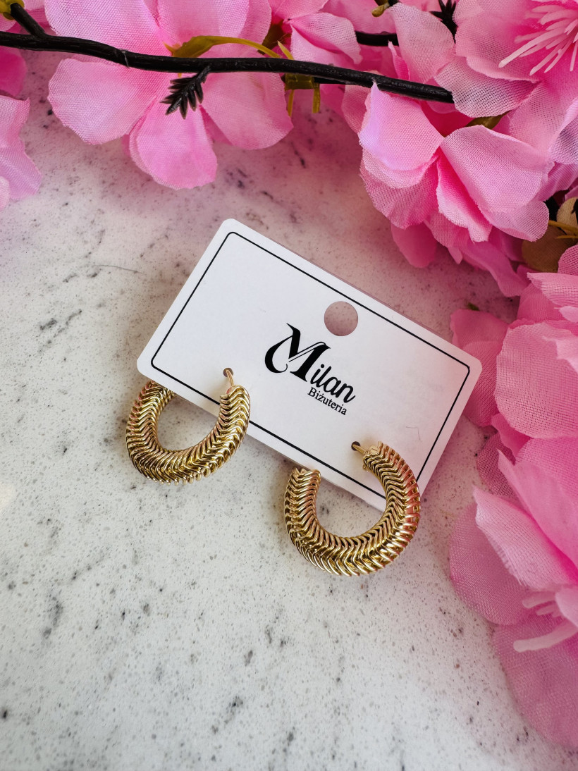 Kolczyki koła plecione 14103 G