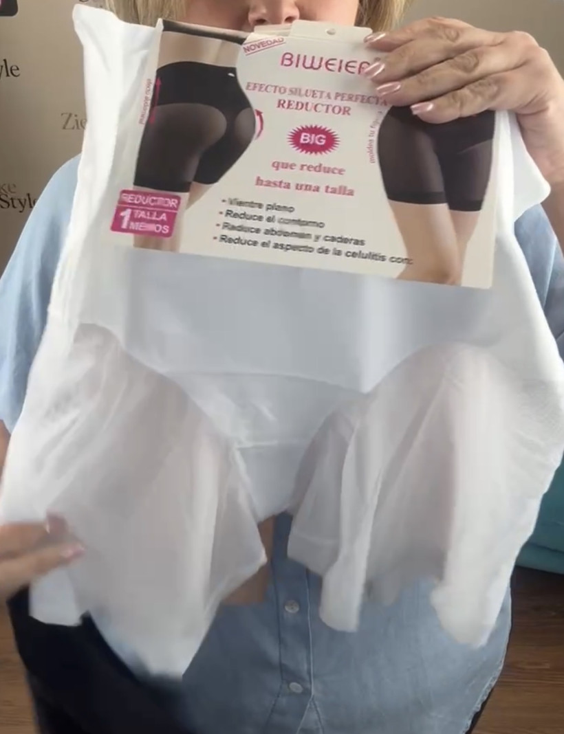 Majtki wyszczuplające z nogawką permanentną - 2xl - 58011- białe