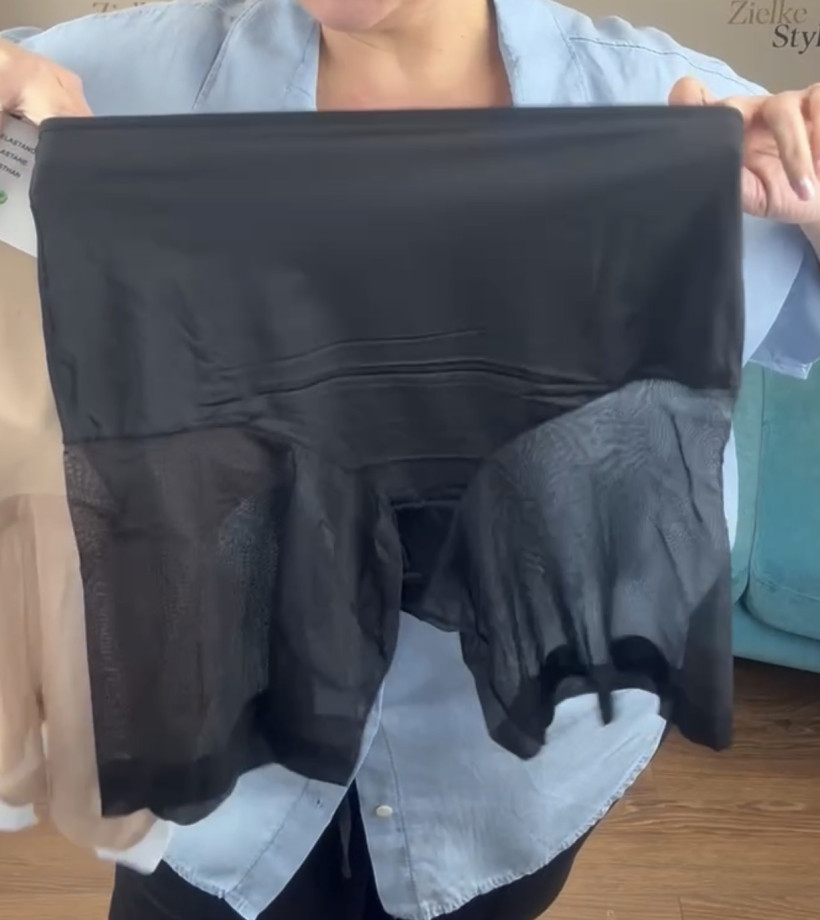 Majtki wyszczuplające z nogawką permanentną - 3xl - 58011- czarne