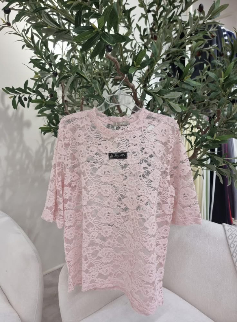 Bluzka By Me Marmaris kwiaty - róż