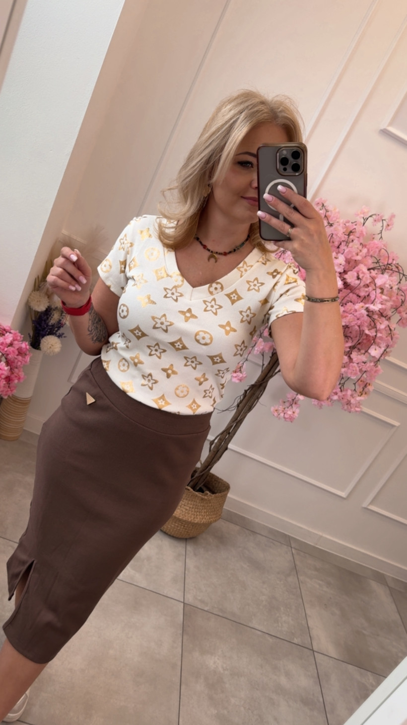 Bluzka złote wzory 14671