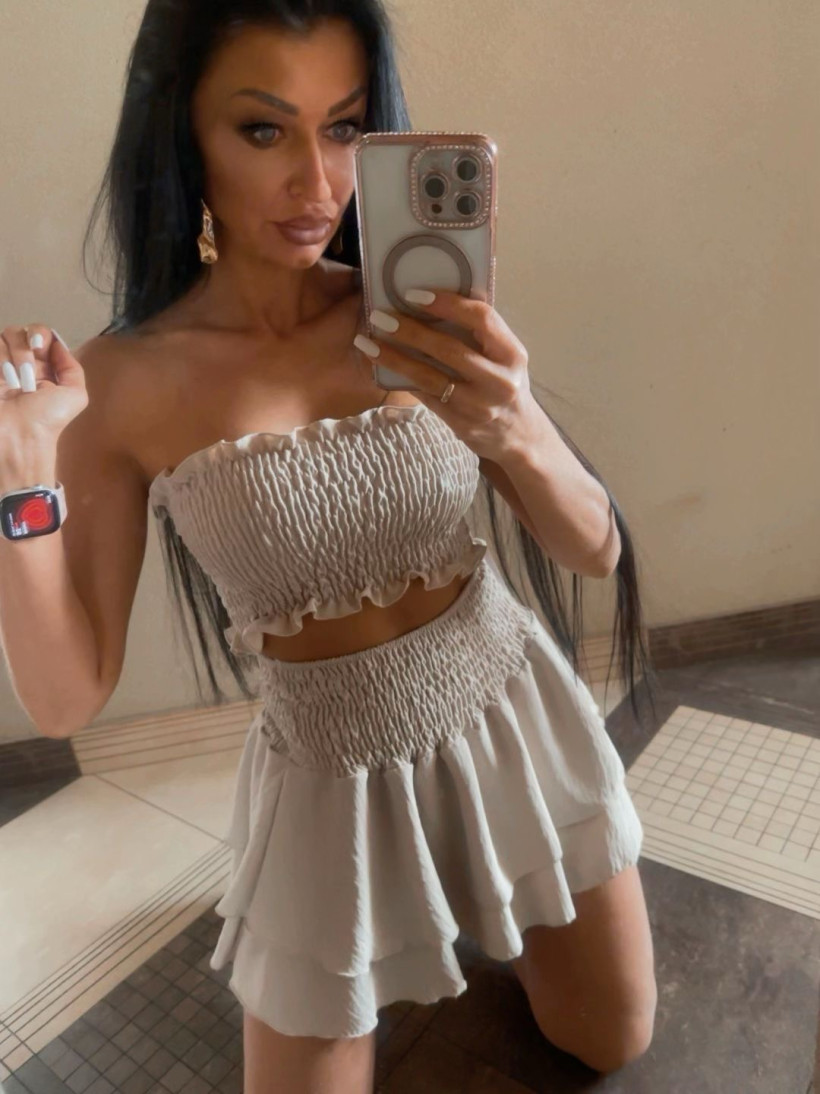 Komplet 2 częściowy beżowy