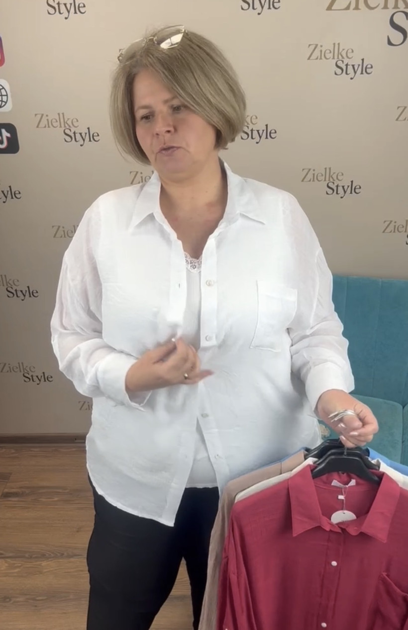 Koszula jednokolorowa - 3011 - biała