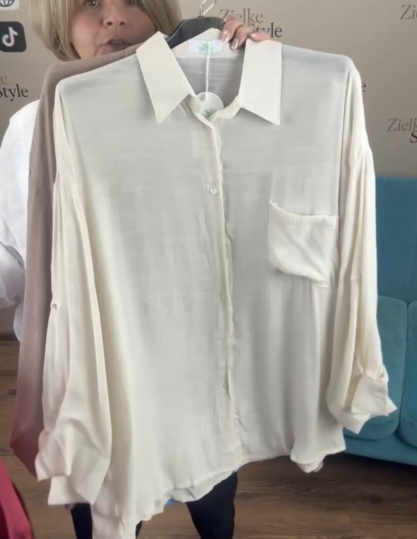 Koszula jednokolorowa - 3011 - beż