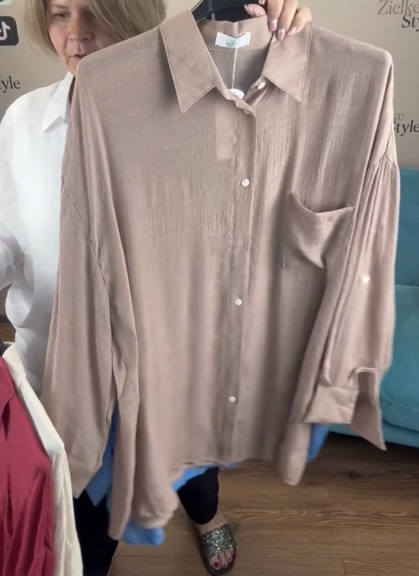 Koszula jednokolorowa - 3011 - fango