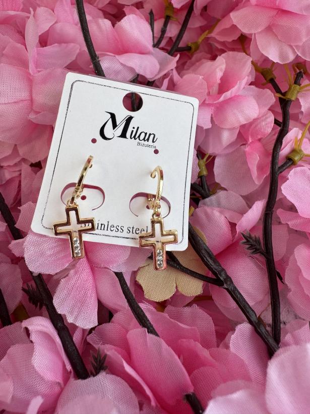 Kolczyki krzyżyk 13800 K