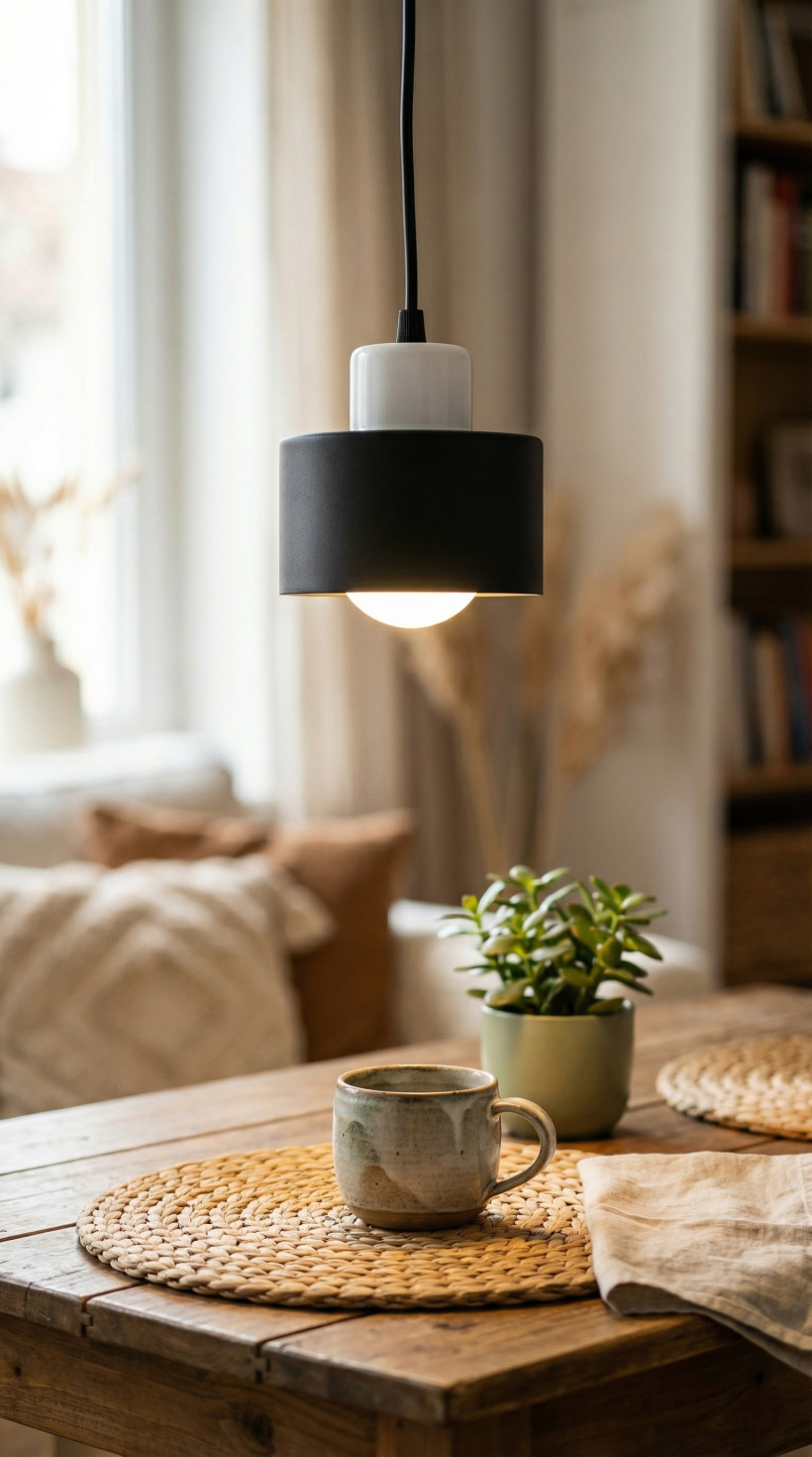 Nowoczesna lampa wisząca sufitowa B&W