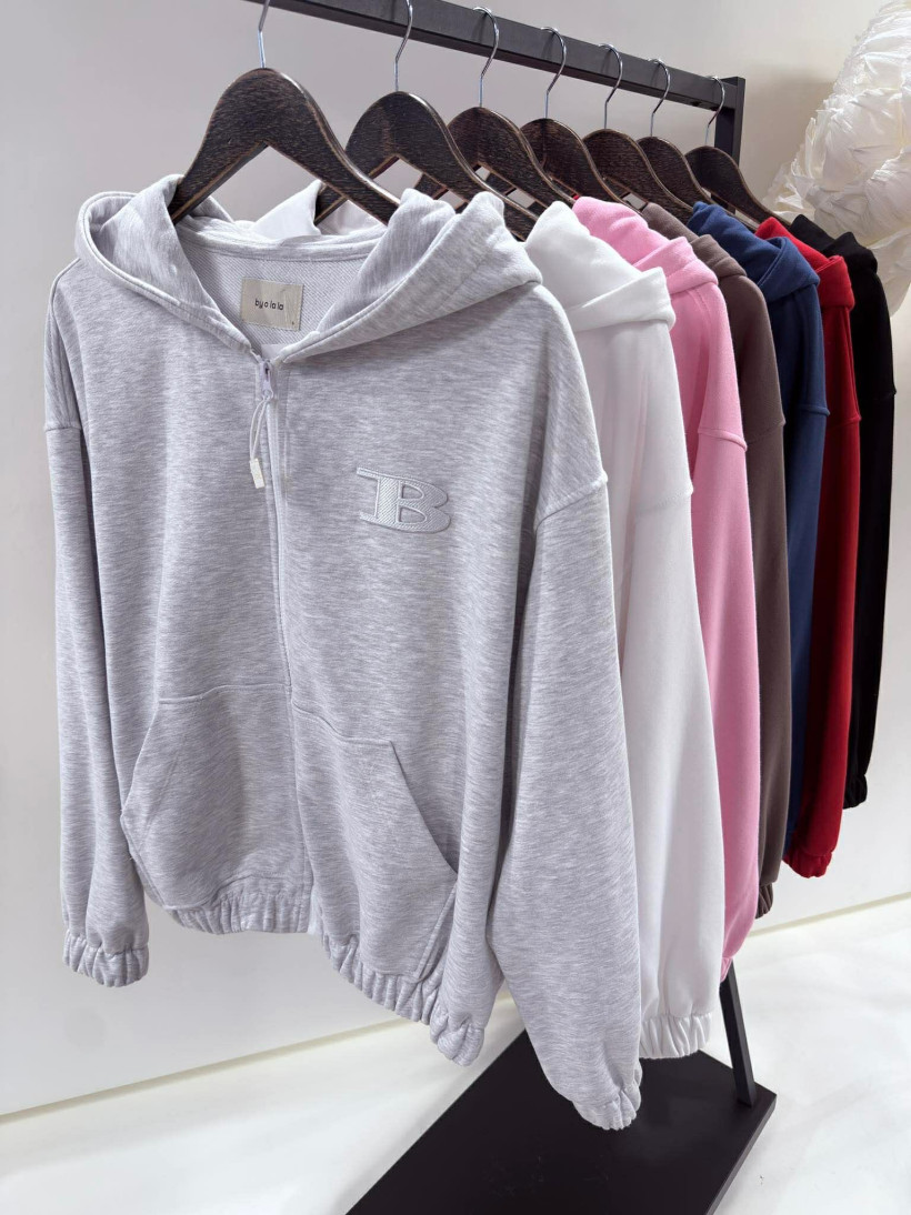 By o la la..! rozpinana bluza z kapturem