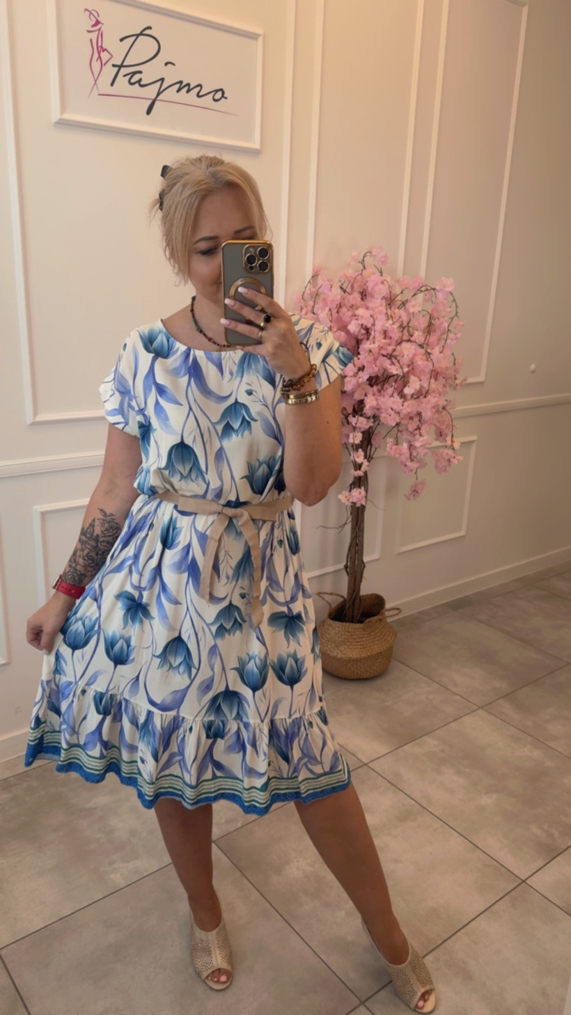 Sukienka wiązana wzory 14680