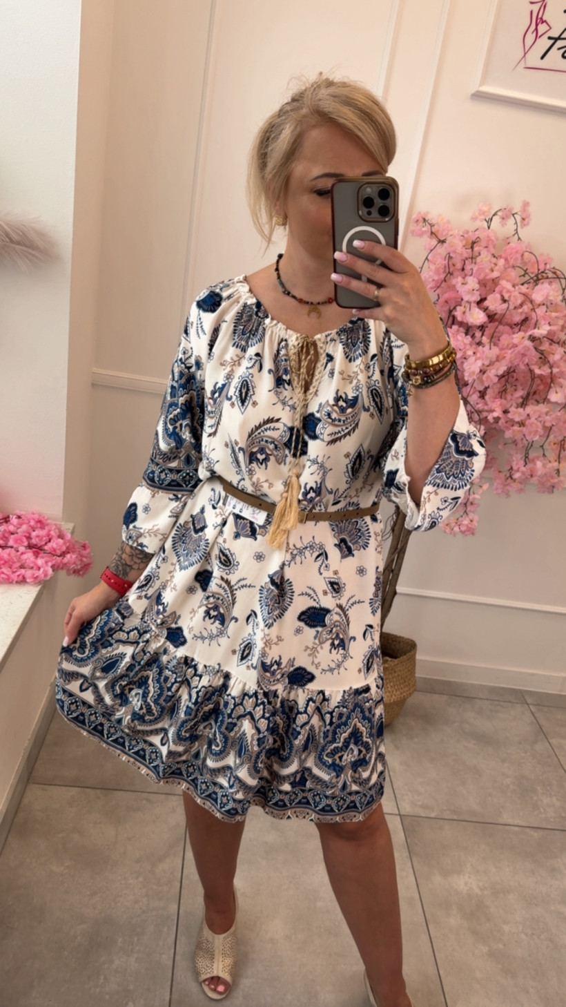 Sukienka wiskoza falbana 14678