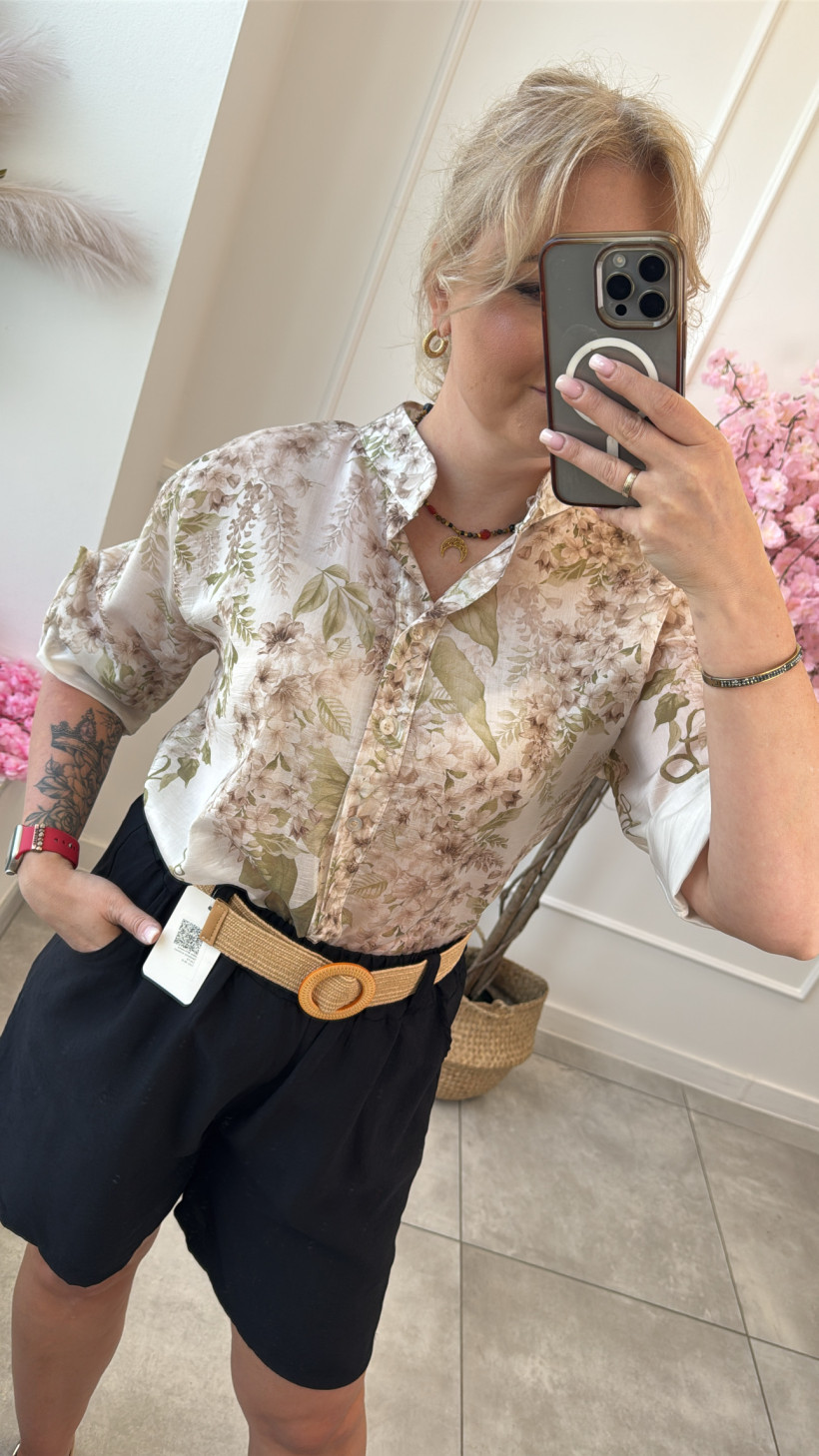 Koszula mgiełka kwiaty 14683